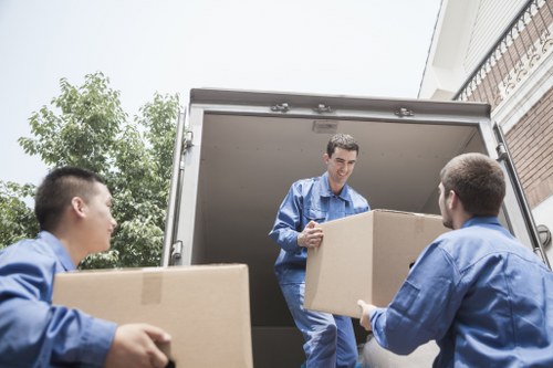 Packing office equipment and documents for a local Arkley office move