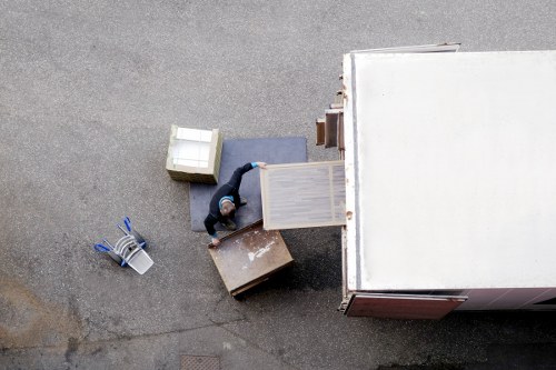 Local removals van near residential property in Arkley